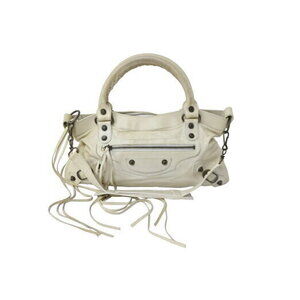 BALENCIAGA The First Shoulder Bag Ivory White